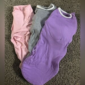 aden + anais + 2nanu Pink and Gray Sleep Sacks Pajamas